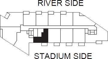 birds eye view of the floor plan location in the building